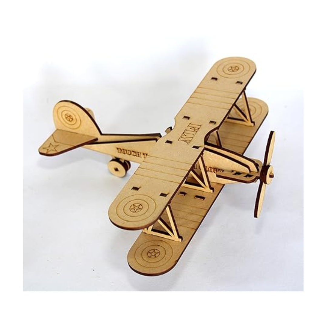 StonKraft 3D DIY MDF Puzzle Glider Aeroplane Retro Plane Model Wooden Puzzle