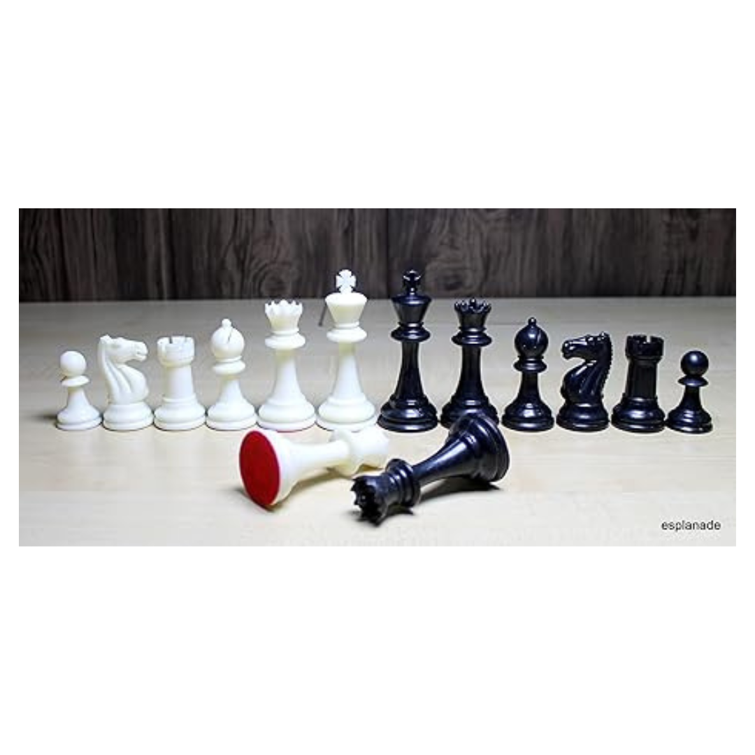 StonKraft Tournament Chess Pieces with Two Extra Queens Chessmen Staunton Coins