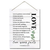 Angel Infinite Wooden Bible Verse Printed Wall Hanging Decoration Wall Art Hanger For Home