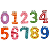 Tickles Cute Colorful Cartoon Wooden Number Magnets (0-9) Fridge 10 Pcs