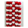 Artificial Marigold Flowers White and Red 5 Pieces