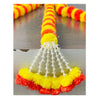 Artificial Marigold Fluffy Flowers Garlands Clustered Yellow and Orange Marigolds 5 pcs