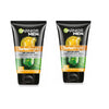 Garnier Men Turbo Bright Double Action Face Wash - 150 gms (Pack of 2)
