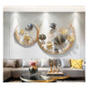 DSH Crafting Your Curiosity Dsh Metal Wall Decor Wall Art Sculpture Handcrafted Moon Cut Rings Flower Wall Art Double Moon