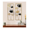 DSH Crafting Your Curiosity Metal Wall Art Wall Sculpture Set of-2 Multicolor Leaf Wall Art Fan Frame
