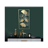 DSH Crafting Your Curiosity Gold Metal Wall Decor Leaf Wall Hanging Sculpture Gold Frame