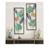 DSH Crafting Your Curiosity Metal Wall Art Wall Sculpture Wall Decor Set of-2 Multicolour Green Leaf