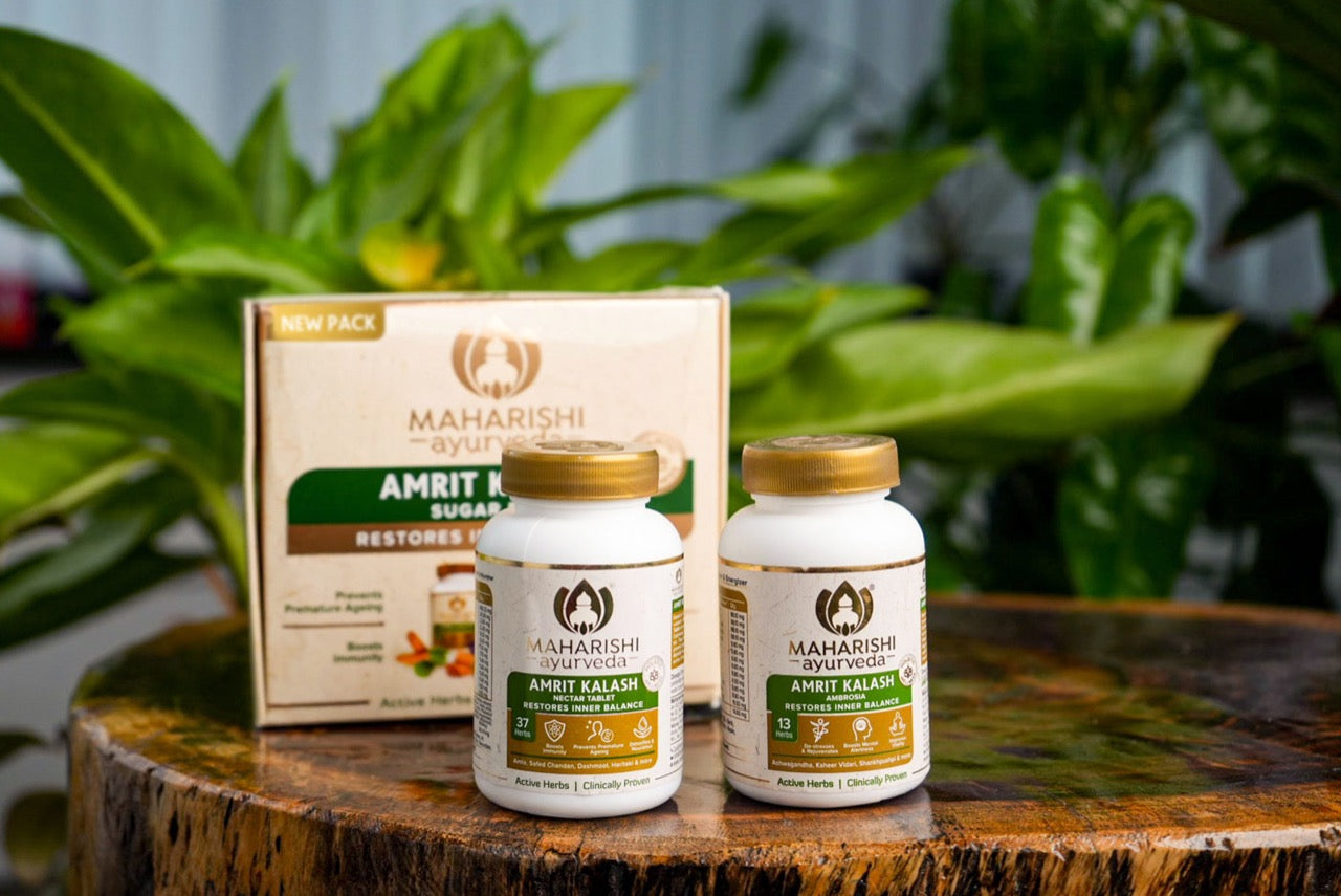 Maharishi Ayurveda Amrit Kalash Sugar Free Nectar & Ambrosia Tablets Combo