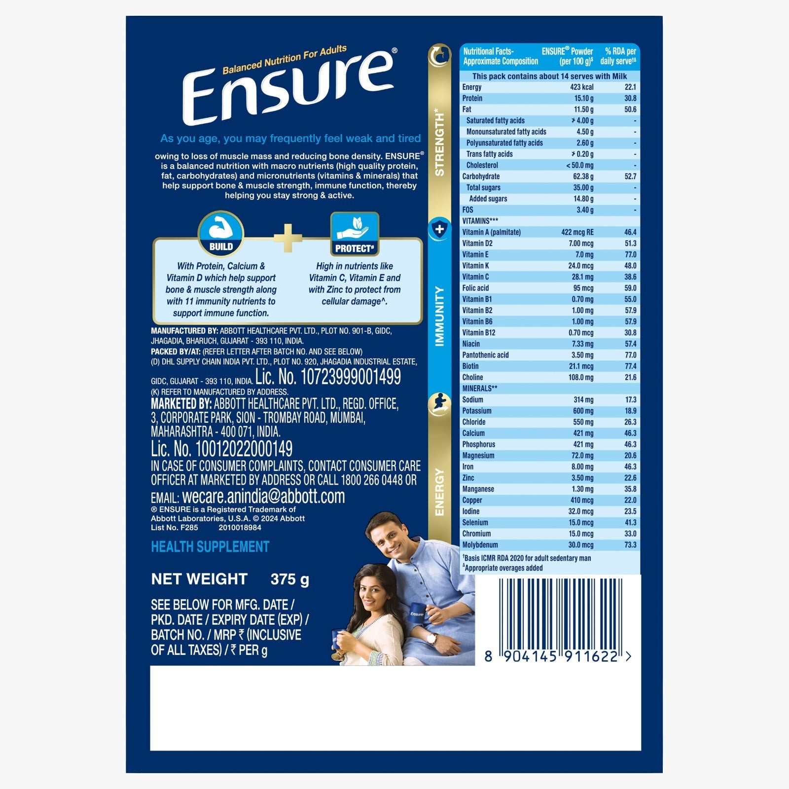 Ensure Nutritional Powder Vanilla Flavour
