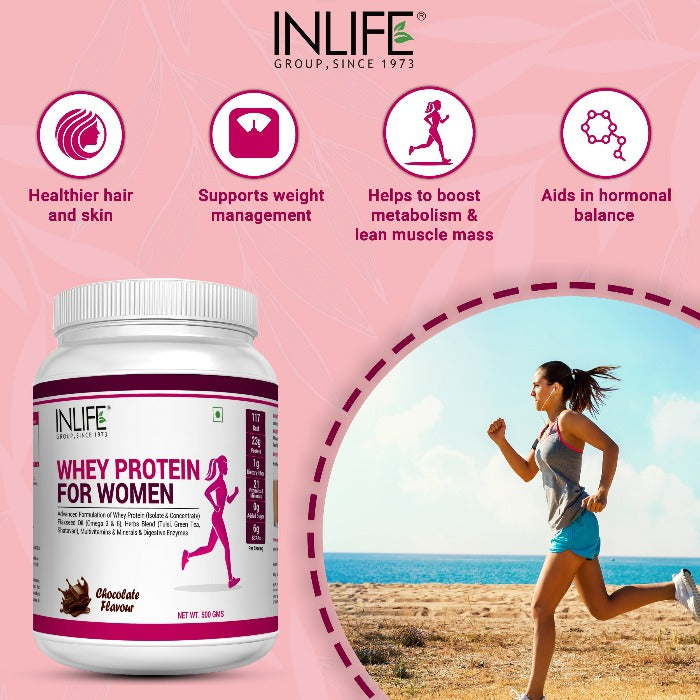 INLIFE Whey Protein Powder for Women - 500 gms