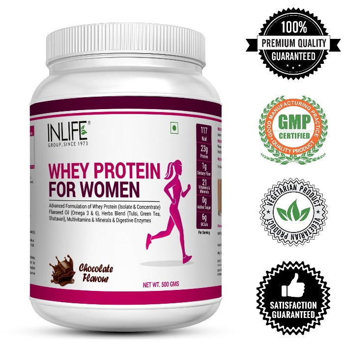 INLIFE Whey Protein Powder for Women - 500 gms