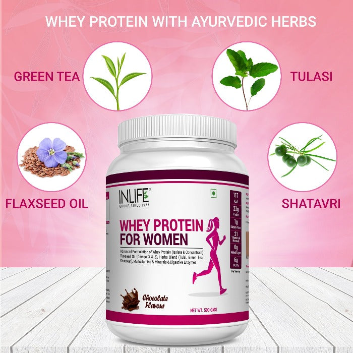 INLIFE Whey Protein Powder for Women - 500 gms