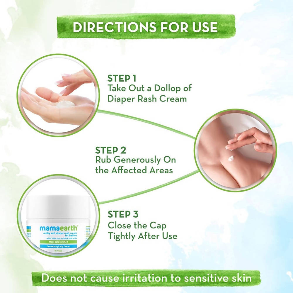 Mamaearth Milky Soft Diaper Rash Cream for Babies - 50 gms