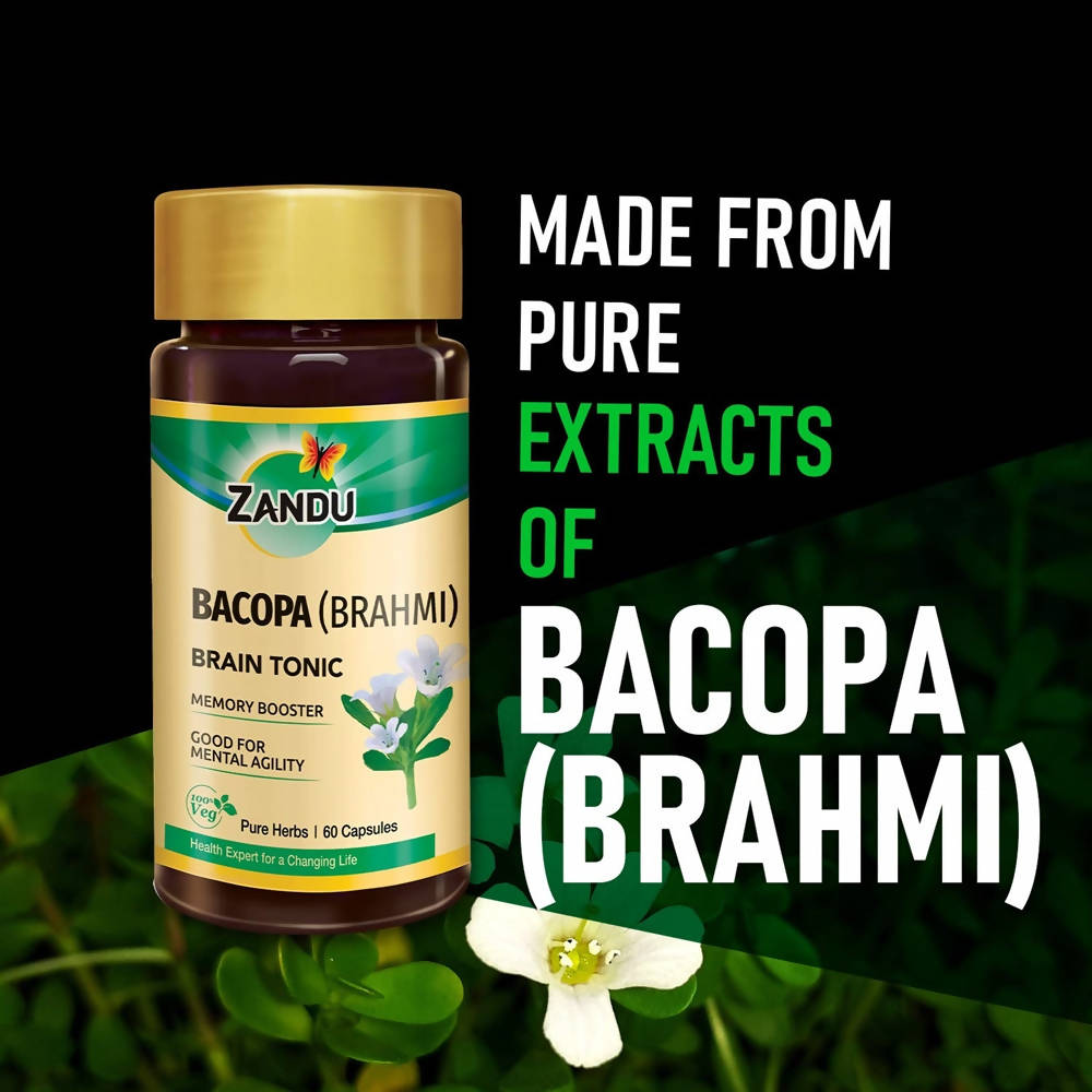 Zandu Bacopa (Brahmi) Brain Tonic Capsules