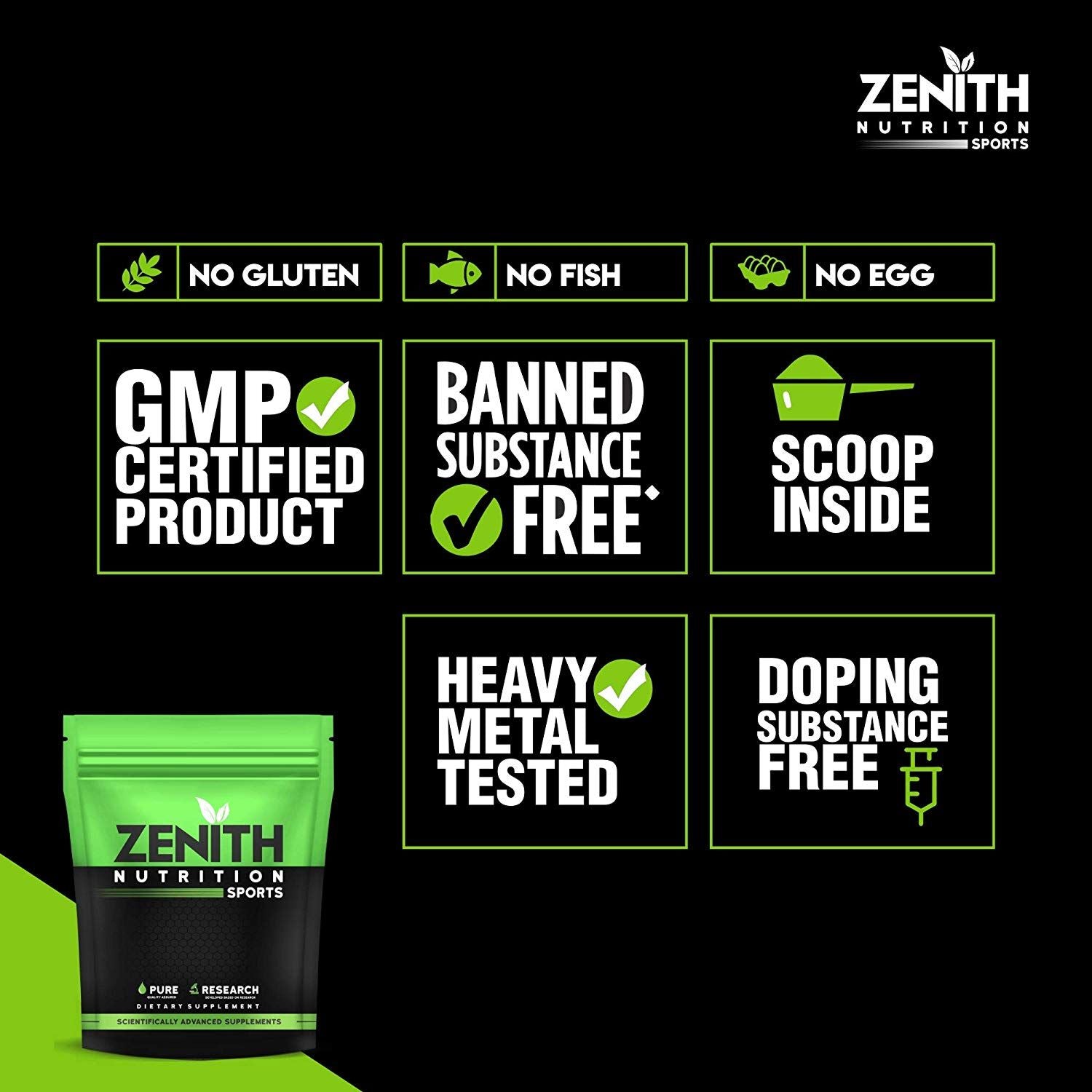 Zenith Sports ZenCharge Isotonic Energy Drink | Dope Free - 1 kg / 2.2 lbs