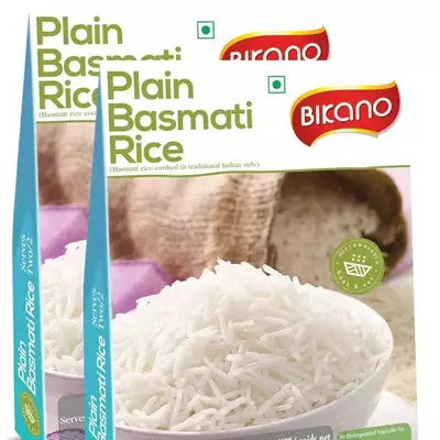 Bikanervala Bikano Plain Basmati Rice - 250 gms - Pack of 2