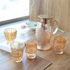 UMAI Borosilicate Glass Water Jug 1100ml with 4 Assorted Glasses (160-240ml) Designer Gift Set