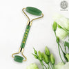 Buddha Natural Green Jade Face Roller - 100% Original Pure Stone - Help With Blood Circulation, Reduces Puffiness