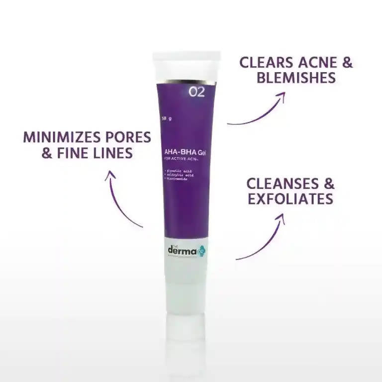 The Derma Co 5% AHA-BHA Gel for Active Acne - 30 gms