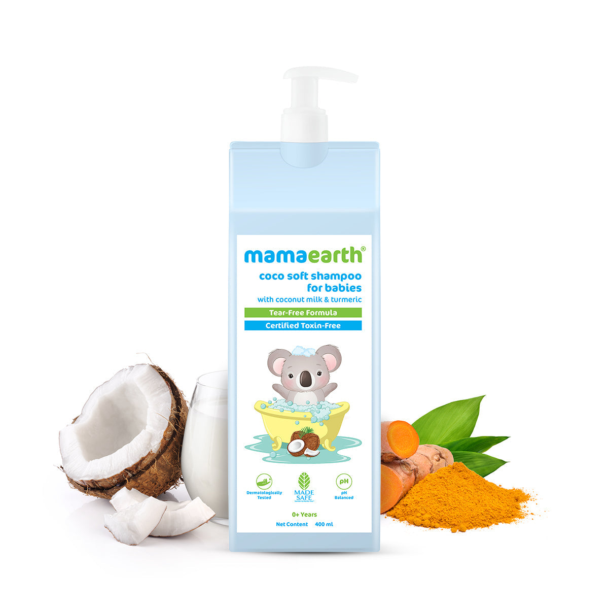 Mamaearth Coco Soft Shampoo with Turmeric for Gentle Cleansing - 400 ml