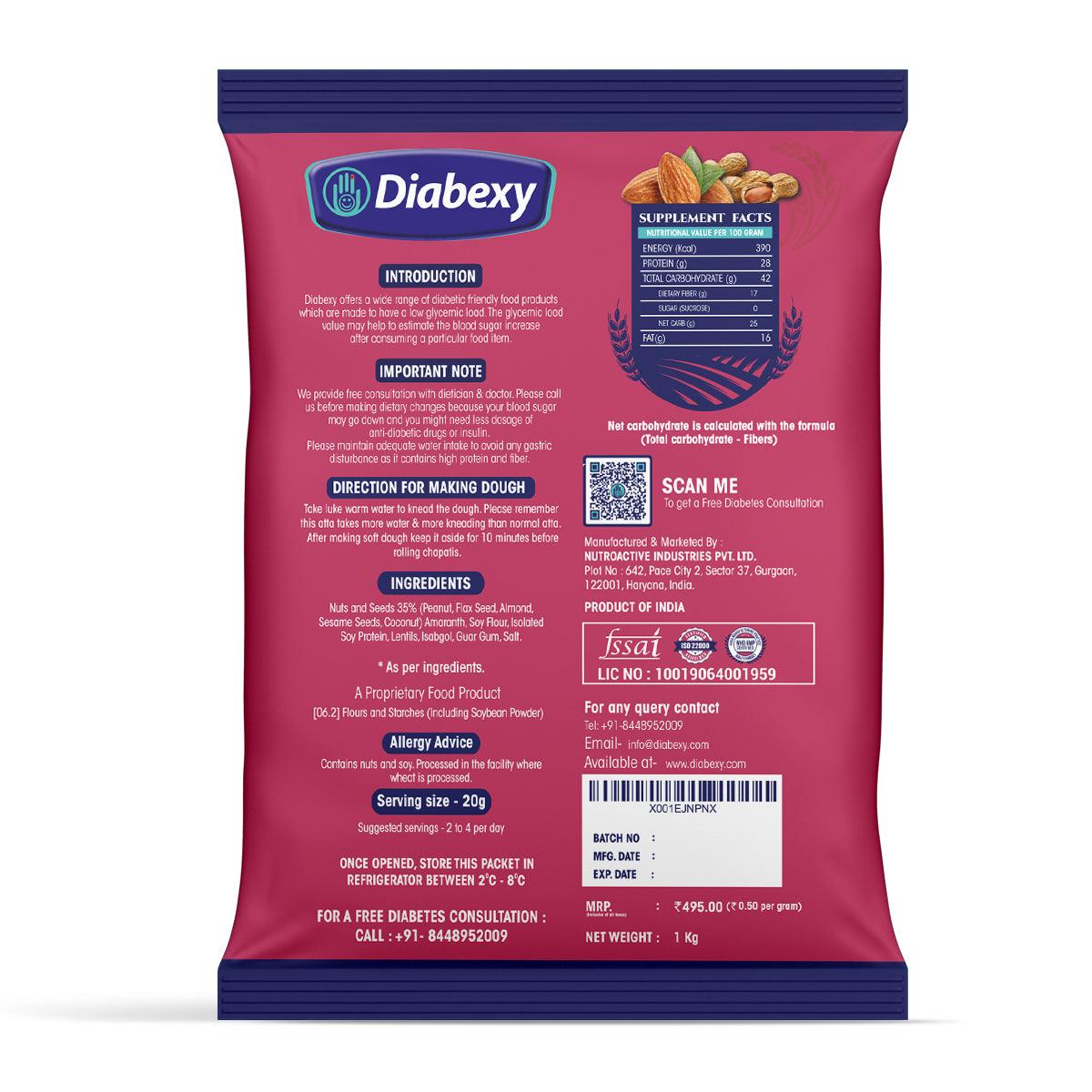 Diabexy Sugar Control Atta Gluten Free - 1 kg