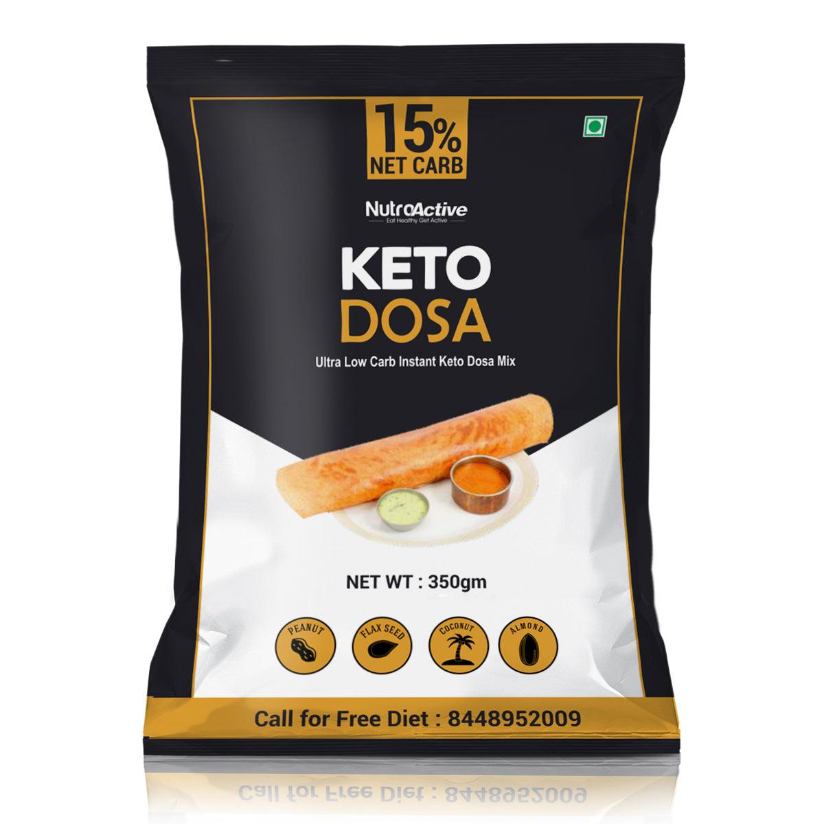 Diabexy NutroActive Keto Dosa Mix, Low Carb Gluten Free - 350 gms