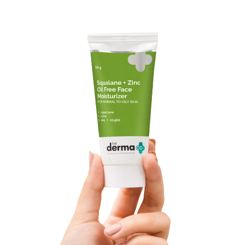 The Derma Co Squalene + Zinc Oil-Free Moisturizer for Normal to Oily Skin - 50 gms