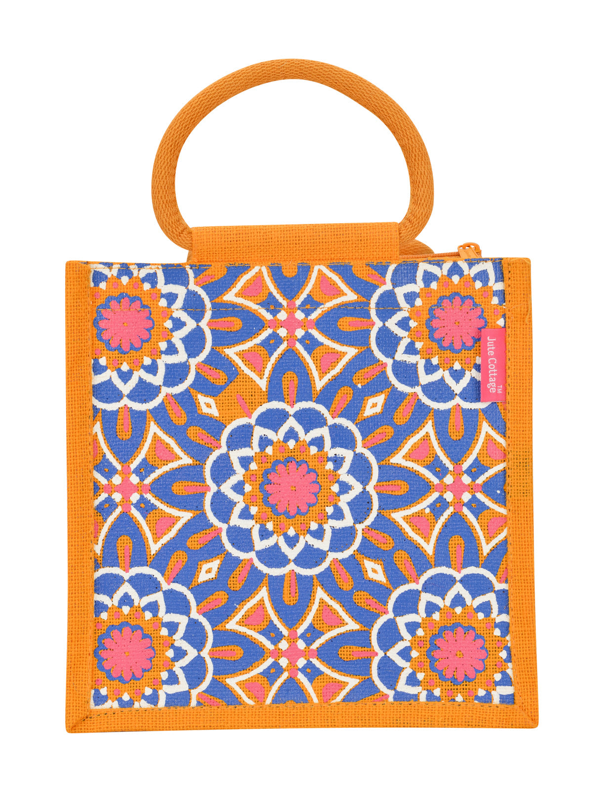 Jute Cottage Mughal Print Zipper Lunch Bag