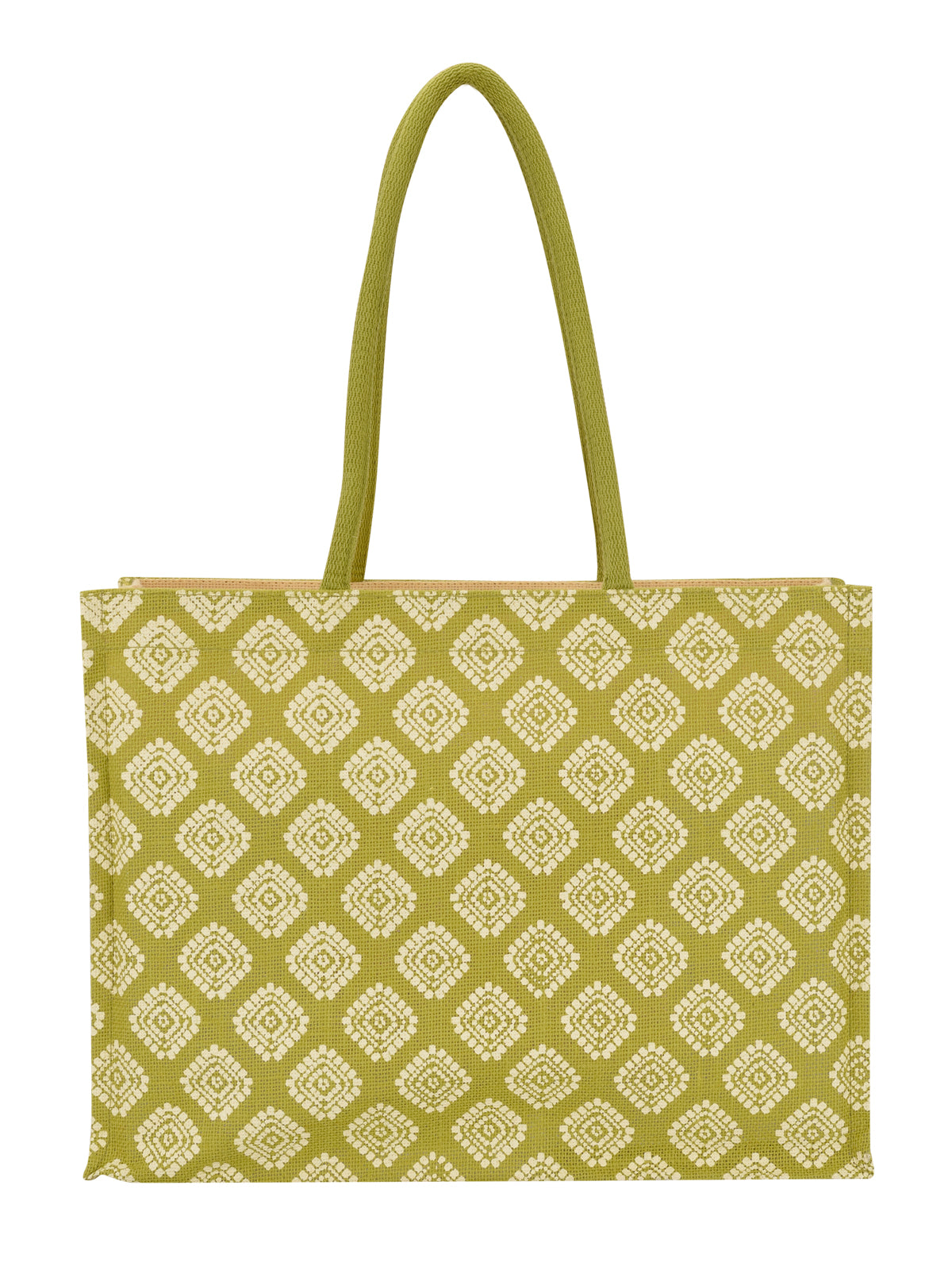 Jute Cottage Shopping Square Diamond All Over Print Zipper