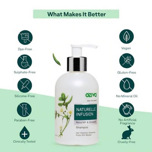 OZiva Naturelle Infusion Nourish & Growth Shampoo - 200 ml