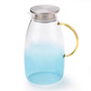 UMAI Premium Borosilicate Glass Jug 2.1L Blue SS Lid Leakproof Heat Resistant LP067-BLE