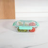 Borosilicate Glass Tiffin Box | 1050ml | Wooden Lid | Leak-Proof | Transparent