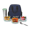 Signoraware Social Glass Lunch Box Medium with Steel Tumbler