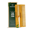 Pink Woolf Neem Wooden Comb | Wide Teeth with Handle | Long Comb