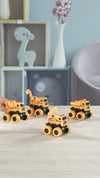 Jam & Honey Construction Truck Toys- 4 Piece Push