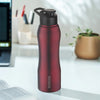 Borosil Grip N Sip Non-Insulated Stainless Steel Bottle Maroon