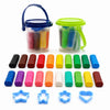Chanak Creative Dough Bucket Pack of 2|20 Colorful Clay & Sculpting Figures