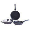 Wonderchef Platinum Plus 4 Piece Non Stick Cookware Set Black