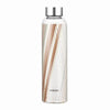 Borosil Prism Glass Bottle Narrow Mouth with Silver Lid 550ml