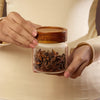 Borosil Tallwood Glass Jar with Acacia Lid 300ml