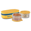 MILTON New Bon Bon Lunch Box with 2 Leak-Proof containers, 280 ml Each, Yellow