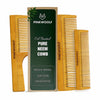 Pink Woolf Neem Wooden Hair Comb | Anti-Dandruff & Scalp Stimulating | Wide Teeth