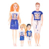 WISHKEY Plastic Beautiful Travel Family Doll Set