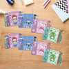 Toy Imagine Pack of 8 Stationery Kit Sets for Kids [8 Pouches + 8 Metal Compass Boxes + 8 Scales + 8 Erasers + 8 Sharpeners + 16 Pencils + 8 Drawing Books (12 Pages)] |