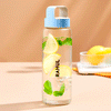 Borosil Crysto Glass Bottle with Blue Lid 750ml Personalised