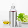 Kraft Stainless Steel Oil Dispenser Bottle with Cap and Nozzle - 1 Litre