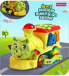 Babyhug 6-in-1 Teddy Bump & Go Loco Engine Toy with Shape Sorter