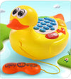 Babyhug Musical Duck Telephone Toy with Math Quizzes & Lights