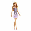 Barbie Doll with Blonde Hair, Lavender Metallic Mini Dress
