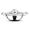 Bergner Argent Junior Chef Triply Kadai With Stainless Steel Lid, 18cm | 1.5 L